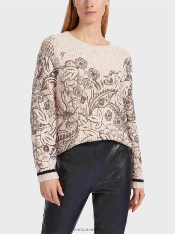 Marc Cain Riietus trükiga kampsun - kootud Saksamaal J8DT1063 mandliõis