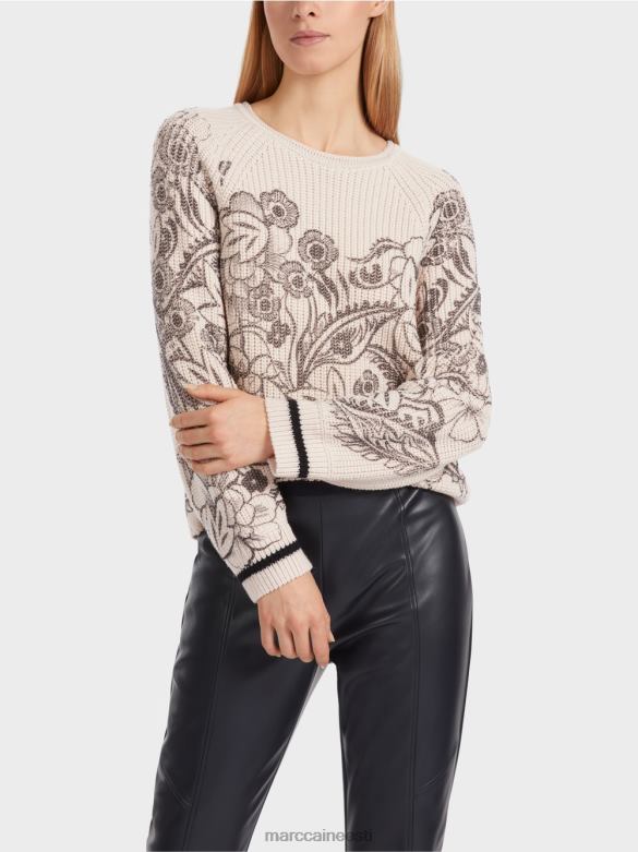 Marc Cain Riietus trükiga kampsun - kootud Saksamaal J8DT1063 mandliõis