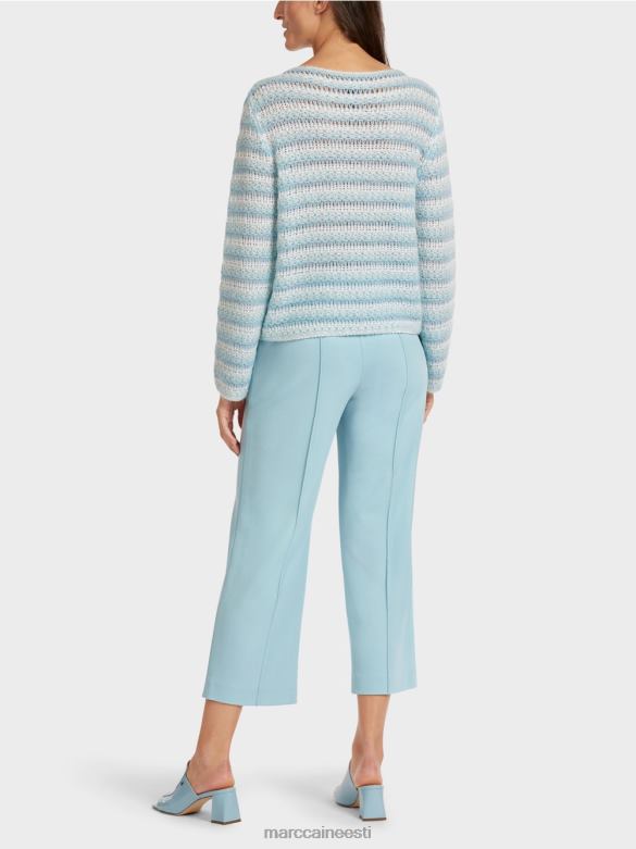 Marc Cain Riietus triibuline kampsun \"kootud Saksamaal\" J8DT1205 atmosfääri sinine