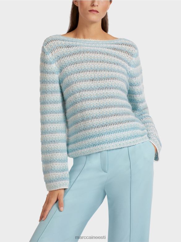 Marc Cain Riietus triibuline kampsun \"kootud Saksamaal\" J8DT1205 atmosfääri sinine