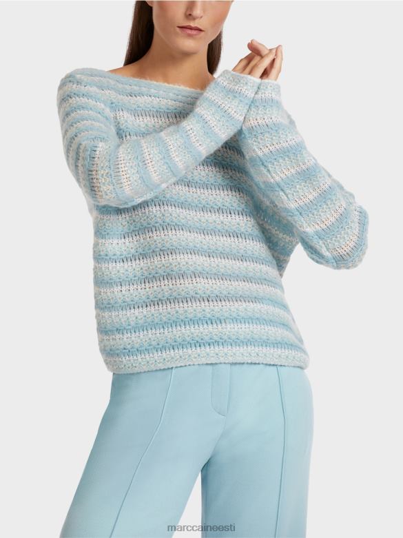 Marc Cain Riietus triibuline kampsun \"kootud Saksamaal\" J8DT1205 atmosfääri sinine