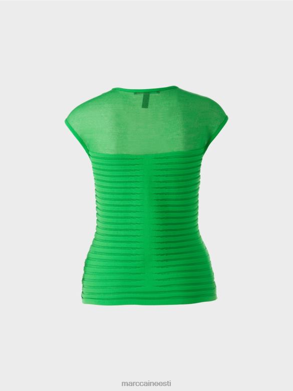 Marc Cain Riietus triibuline \"mõtleme koos\" topp J8DT1034 tume õunaroheline