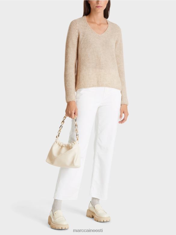 Marc Cain Riietus v-kampsun 100% valmistatud Saksamaal J8DT1057 mandlipiim