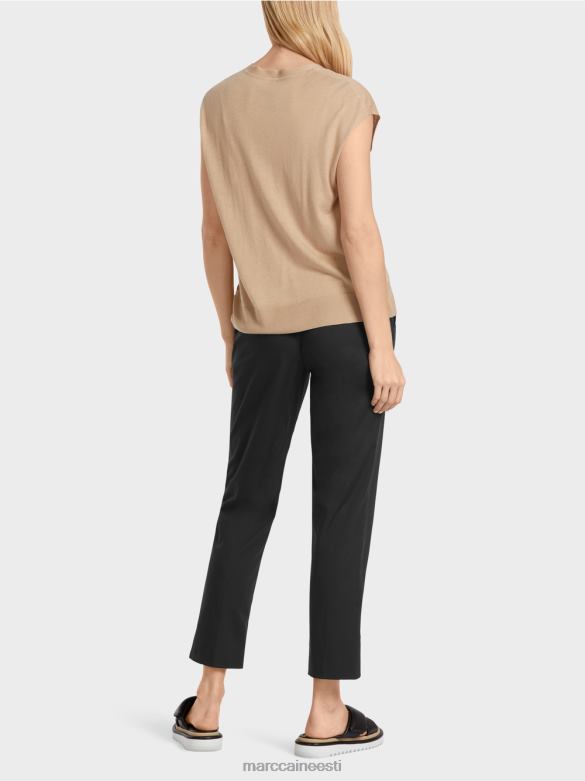 Marc Cain Riietus varrukateta peenelt kootud kampsun J8DT1151 sügav liiv