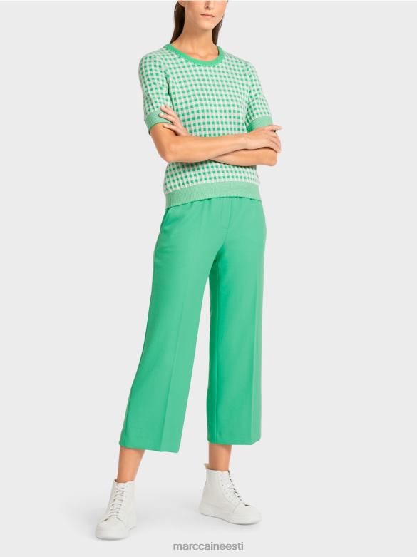 Marc Cain Riietus vichy check-sviiter \"kootud Saksamaal\" J8DT1173 särav jade