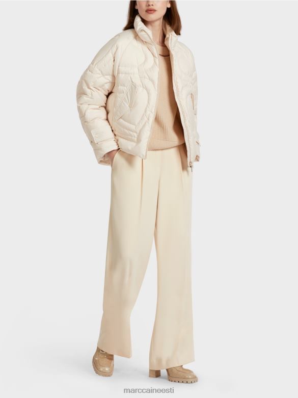 Marc Cain Riietus "koos ümber mõtlema" tepitud jope J8DT294 kreem