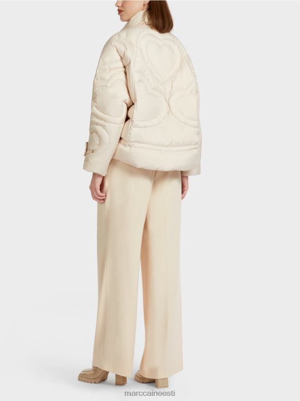 Marc Cain Riietus \"koos ümber mõtlema\" tepitud jope J8DT294 kreem