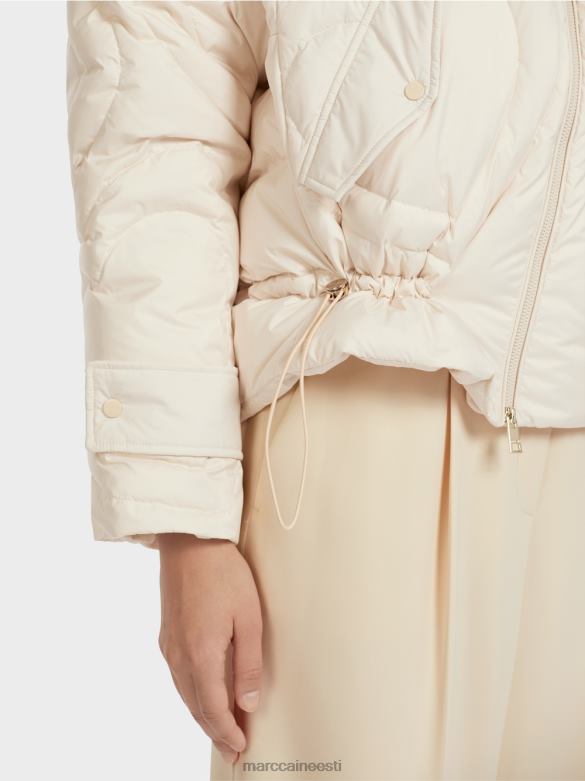 Marc Cain Riietus \"koos ümber mõtlema\" tepitud jope J8DT294 kreem