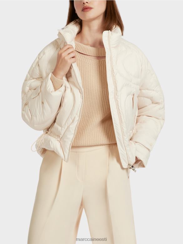 Marc Cain Riietus \"koos ümber mõtlema\" tepitud jope J8DT294 kreem