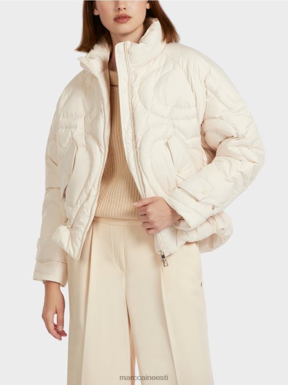 Marc Cain Riietus \"koos ümber mõtlema\" tepitud jope J8DT294 kreem