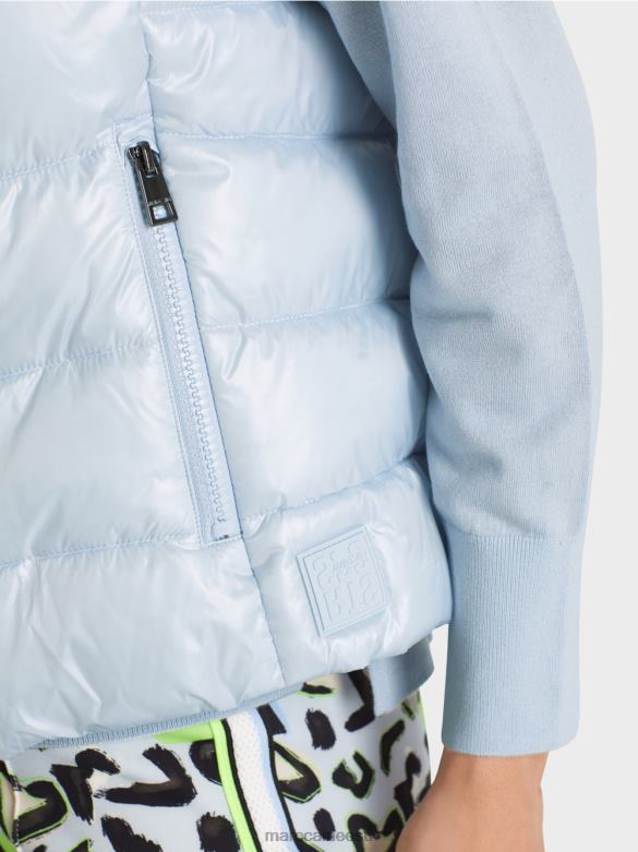 Marc Cain Riietus \"koos ümber mõtlema\" tepitud vest J8DT260 pehme pulber sinine