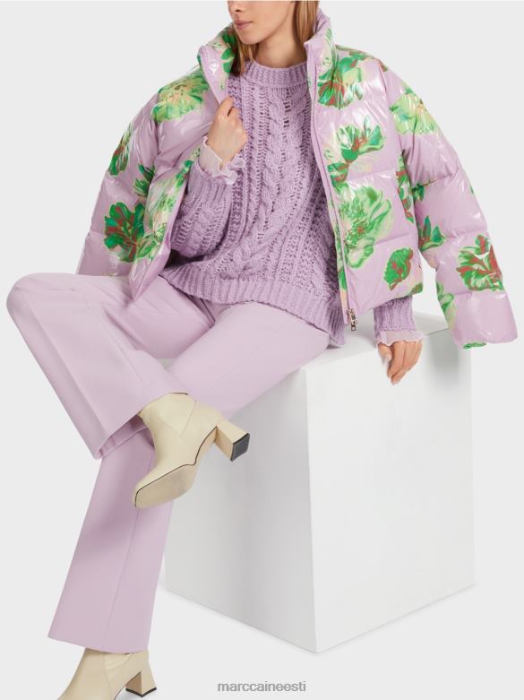 Marc Cain Riietus lillelise disainiga välijope J8DT231 särav lavendel