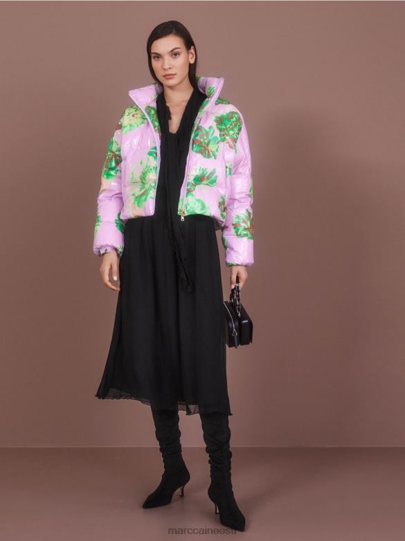 Marc Cain Riietus lillelise disainiga välijope J8DT231 särav lavendel