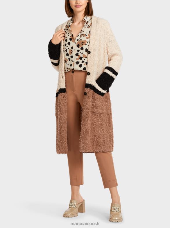 Marc Cain Riietus mantel "kootud Saksamaal" J8DT297 kreem