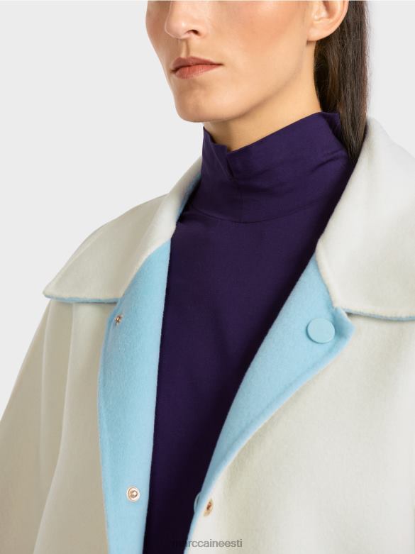 Marc Cain Riietus ümberpööratav villane mantel J8DT298 atmosfääri sinine