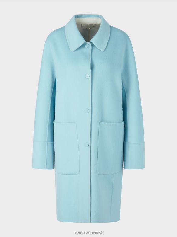 Marc Cain Riietus ümberpööratav villane mantel J8DT298 atmosfääri sinine