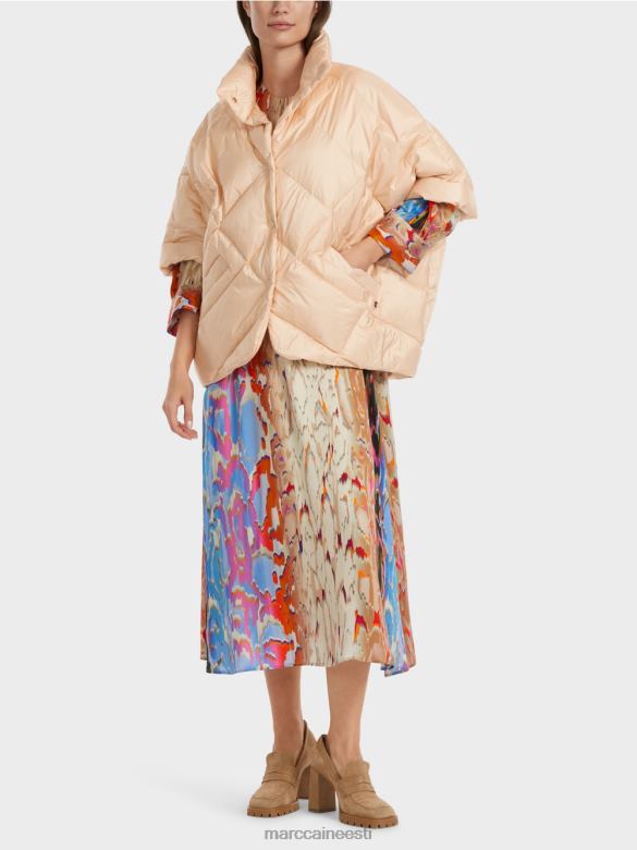 Marc Cain Riietus munakujuline vest-stiilis mantel J8DT255 tume kreem