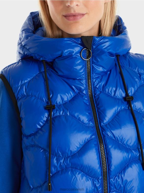 Marc Cain Riietus pikk \"koos ümbermõtlemine\" tepitud vest J8DT219 särav kuninglik sinine