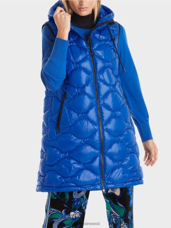 Marc Cain Riietus pikk \"koos ümbermõtlemine\" tepitud vest J8DT219 särav kuninglik sinine