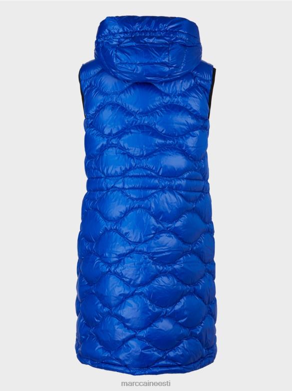 Marc Cain Riietus pikk \"koos ümbermõtlemine\" tepitud vest J8DT219 särav kuninglik sinine