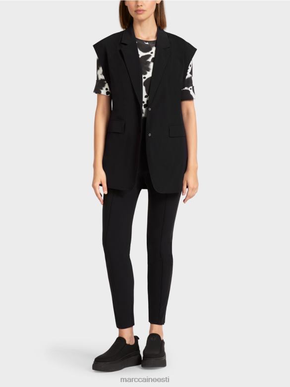 Marc Cain Riietus revääri ja nööriga vest J8DT282 must