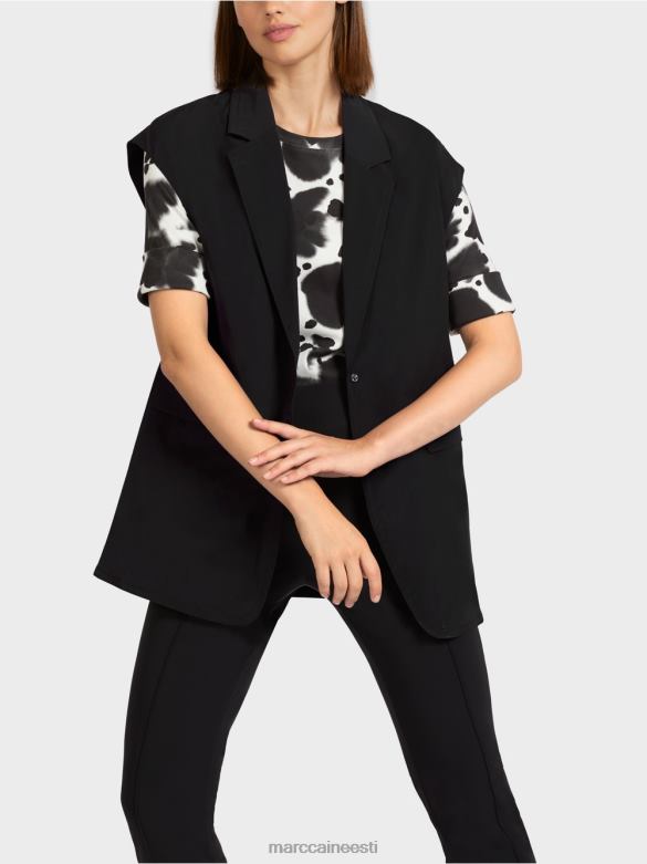 Marc Cain Riietus revääri ja nööriga vest J8DT282 must