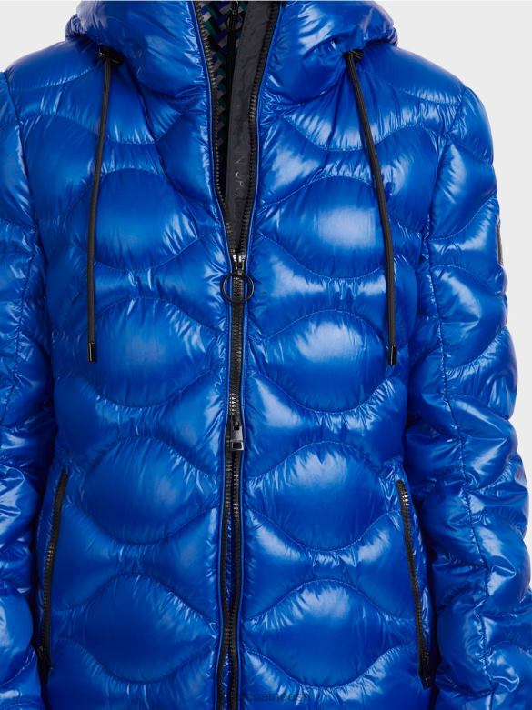 Marc Cain Riietus tepitud \"rethink together\" mantel J8DT221 särav kuninglik sinine