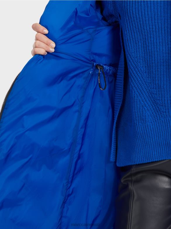 Marc Cain Riietus tepitud \"rethink together\" mantel J8DT221 särav kuninglik sinine