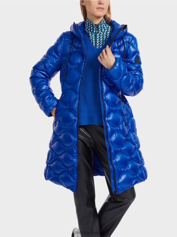 Marc Cain Riietus tepitud \"rethink together\" mantel J8DT221 särav kuninglik sinine