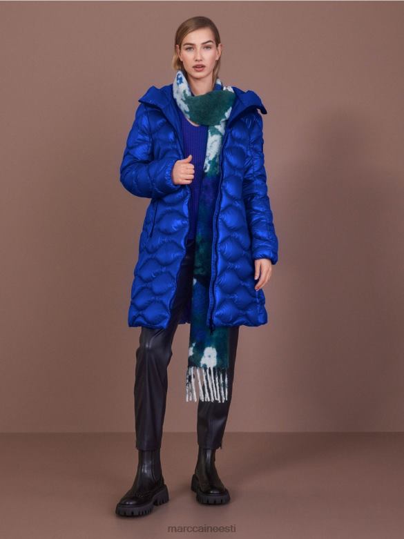 Marc Cain Riietus tepitud \"rethink together\" mantel J8DT221 särav kuninglik sinine