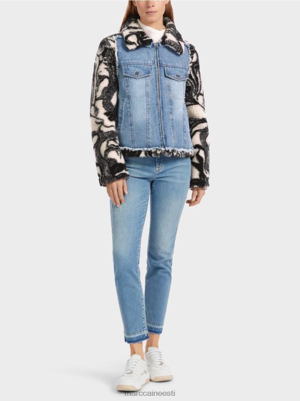 Marc Cain Riietus trükitud välistingimustes plüüsist jope J8DT224 mandliõis