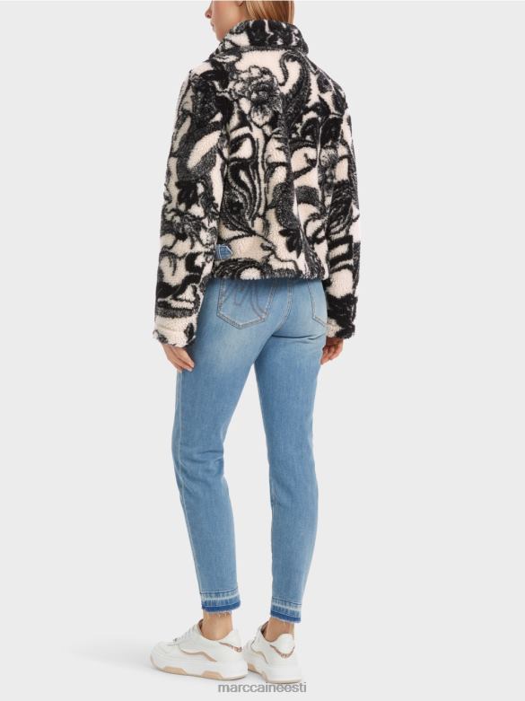 Marc Cain Riietus trükitud välistingimustes plüüsist jope J8DT224 mandliõis