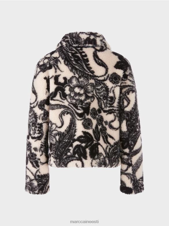 Marc Cain Riietus trükitud välistingimustes plüüsist jope J8DT224 mandliõis