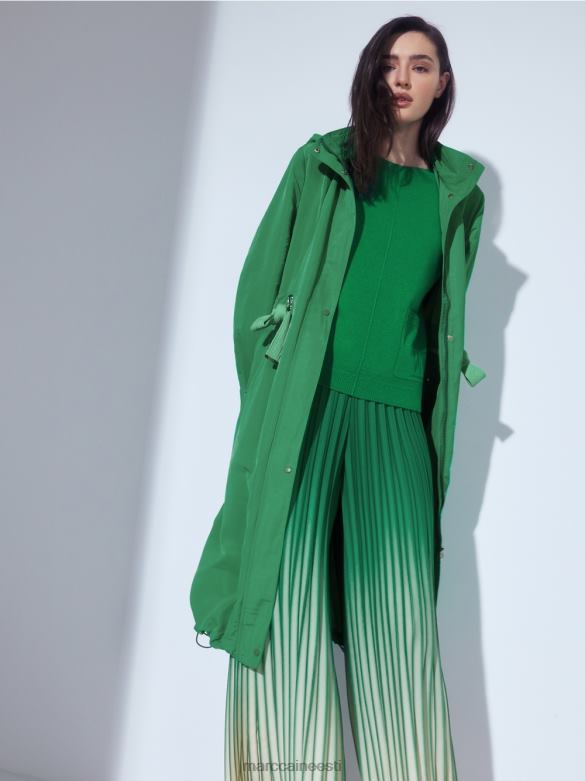 Marc Cain Riietus vabaaja mantel pingutusnööriga vöökohal J8DT295 samblaroheline