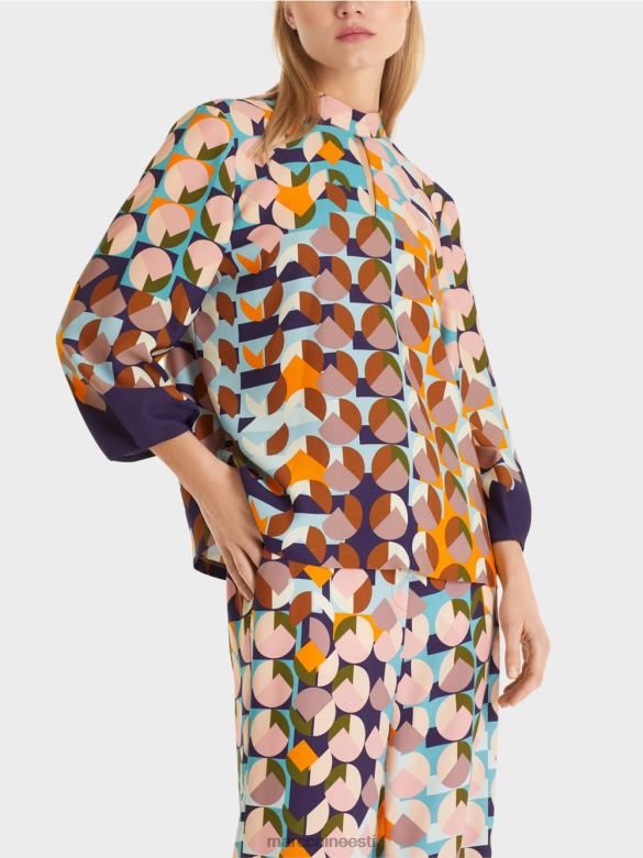 Marc Cain Riietus graafilise trükiga pluussärk J8DT1017 kuninglik lilla