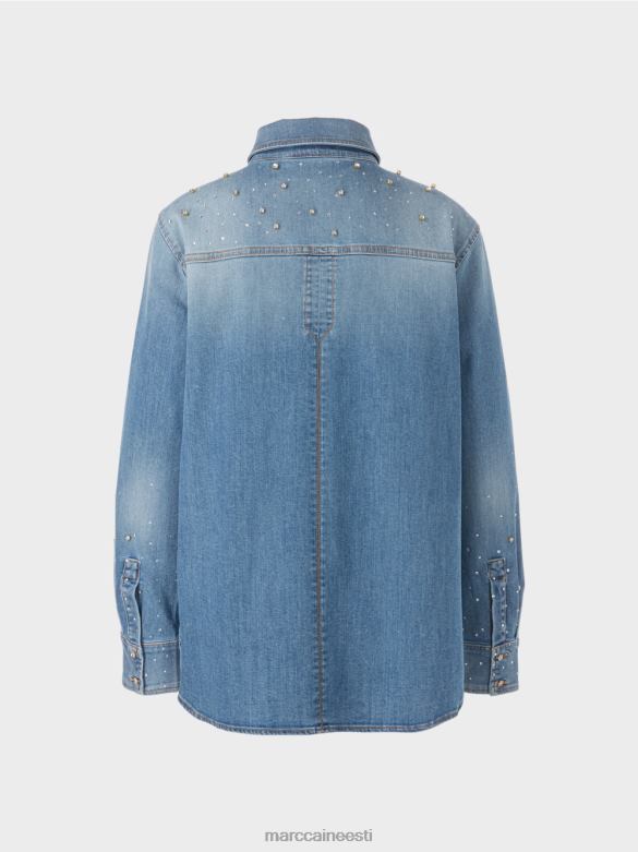 Marc Cain Riietus helmeste tikanditega pluus. J8DT860 vintage sinine