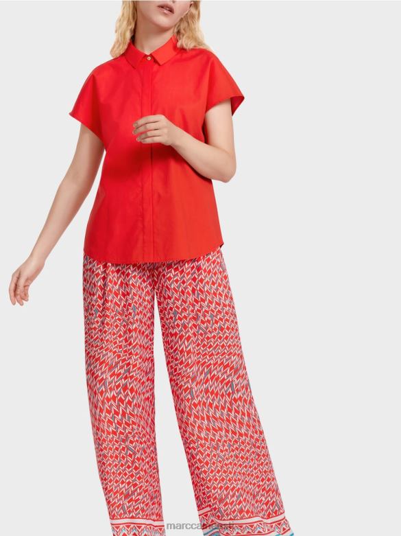 Marc Cain Riietus \"koos ümber mõtlema\" kraega pluus J8DT928 tulipunane