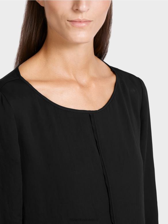 Marc Cain Riietus \"koos ümber mõtlema\" pluusi stiilis topp J8DT1010 must
