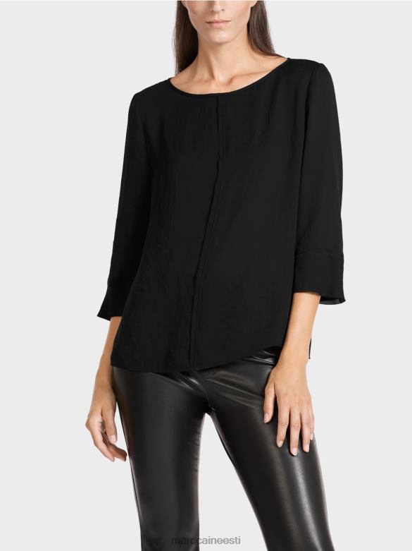 Marc Cain Riietus \"koos ümber mõtlema\" pluusi stiilis topp J8DT1010 must