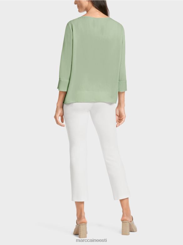 Marc Cain Riietus \"koos ümber mõtlema\" pluusi stiilis topp J8DT1012 pulber piparmünt