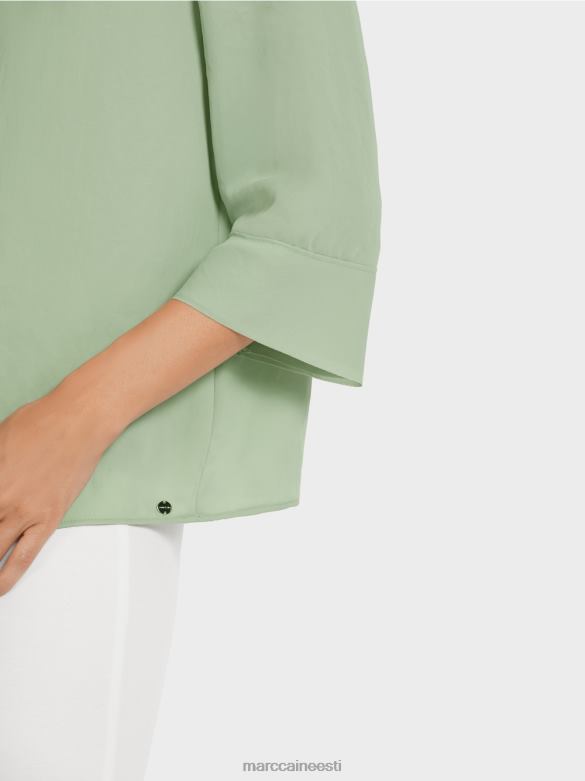 Marc Cain Riietus \"koos ümber mõtlema\" pluusi stiilis topp J8DT1012 pulber piparmünt