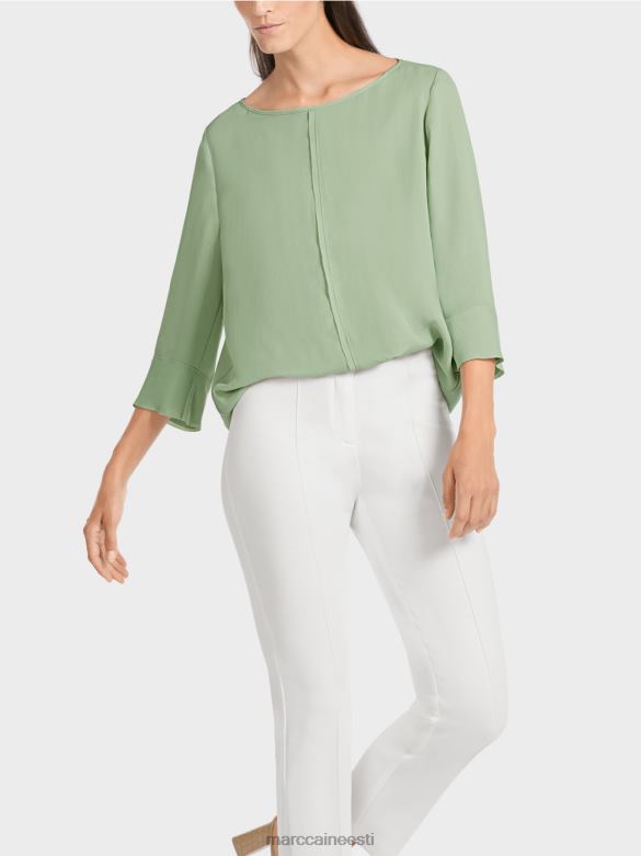 Marc Cain Riietus \"koos ümber mõtlema\" pluusi stiilis topp J8DT1012 pulber piparmünt
