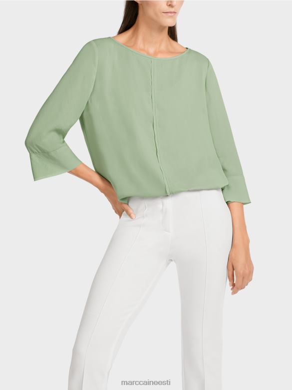 Marc Cain Riietus \"koos ümber mõtlema\" pluusi stiilis topp J8DT1012 pulber piparmünt