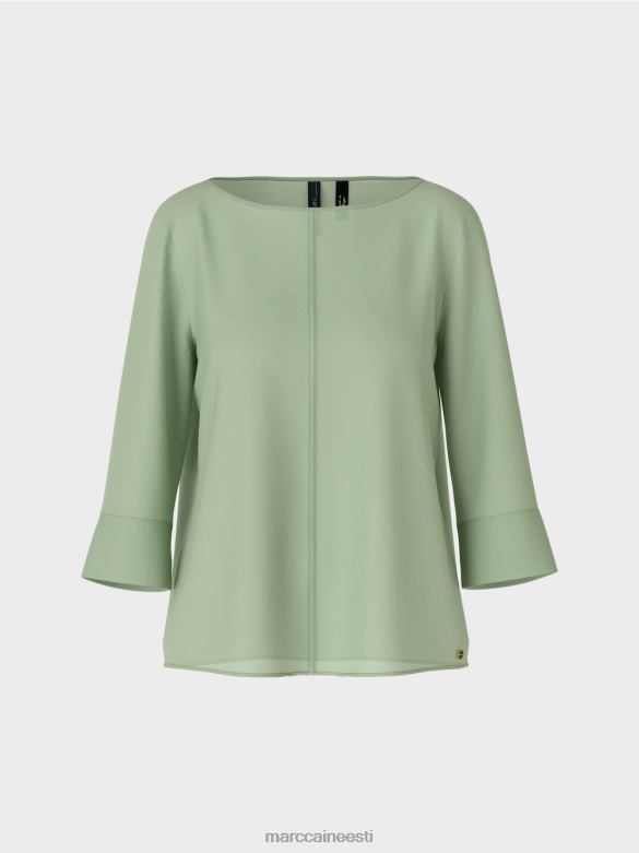 Marc Cain Riietus \"koos ümber mõtlema\" pluusi stiilis topp J8DT1012 pulber piparmünt