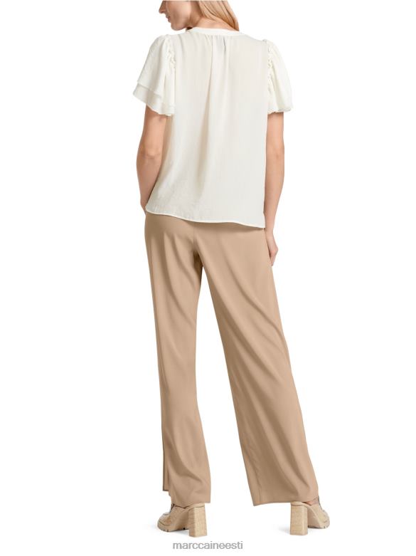 Marc Cain Riietus \"koos ümber mõtlema\" pluusi stiilis topp J8DT951 määrdunudvalge