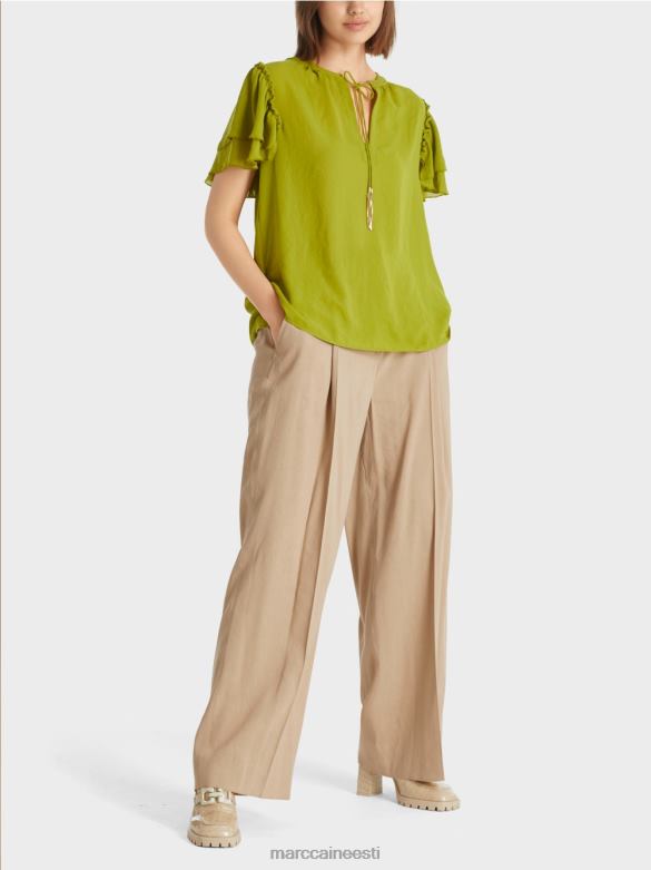 Marc Cain Riietus \"koos ümber mõtlema\" pluusi stiilis topp J8DT953 sügav oliiviroheline