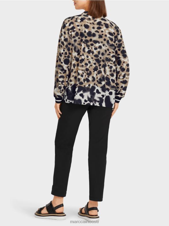 Marc Cain Riietus \"koos ümber mõtlema\" pluusi stiilis topp J8DT984 kerge kohv