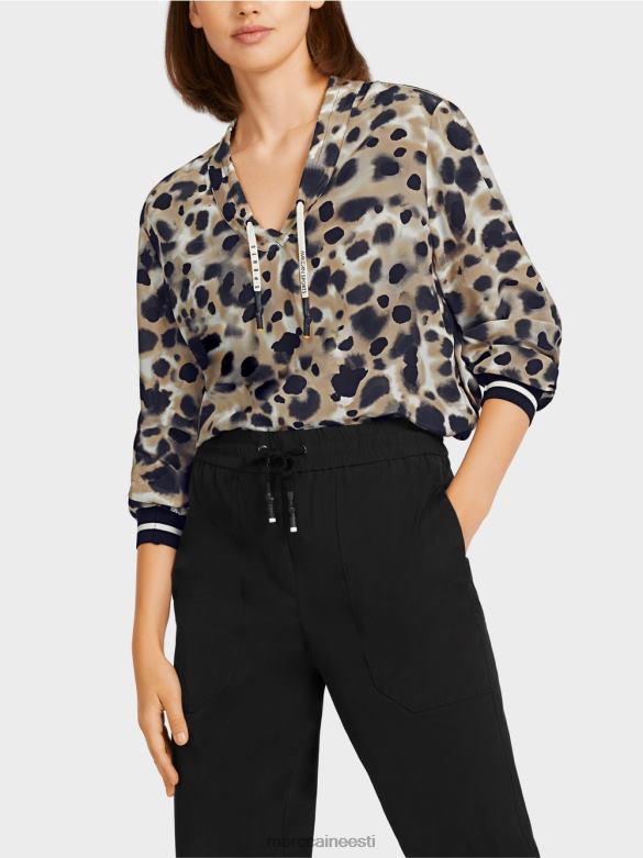 Marc Cain Riietus \"koos ümber mõtlema\" pluusi stiilis topp J8DT984 kerge kohv