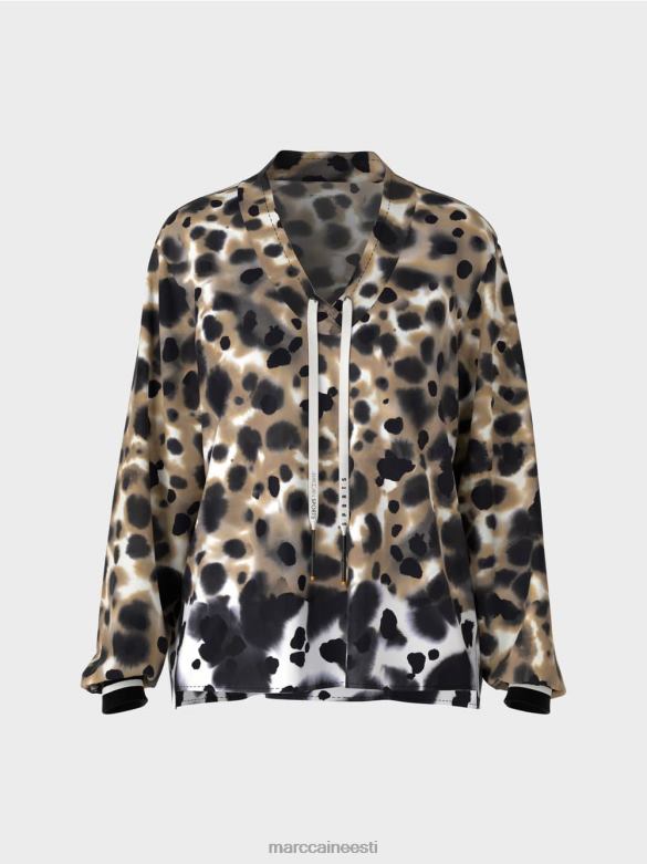 Marc Cain Riietus \"koos ümber mõtlema\" pluusi stiilis topp J8DT984 kerge kohv