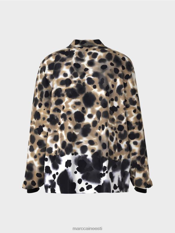 Marc Cain Riietus \"koos ümber mõtlema\" pluusi stiilis topp J8DT984 kerge kohv